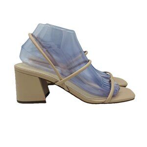 Marc Fisher Shoes Womens Size 8.5 M Taupe Galvin Heels Sandals Strappy Open Toe